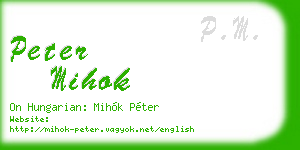 peter mihok business card